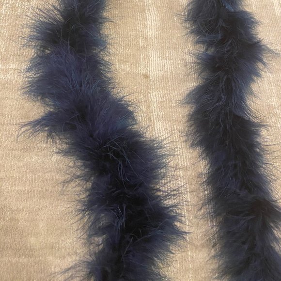 Navy Blue Marabou Feather Boa - Picture 1 of 4